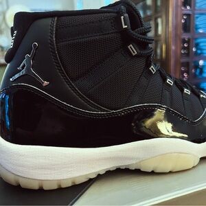 Air Jordan 11 Retro Jubilee 25th Anniversary Black Silver Size 12